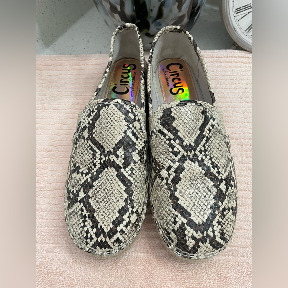 Sam Edelman Snakeskin Pattern Espadrilles Sz 7 1/2 - image 3